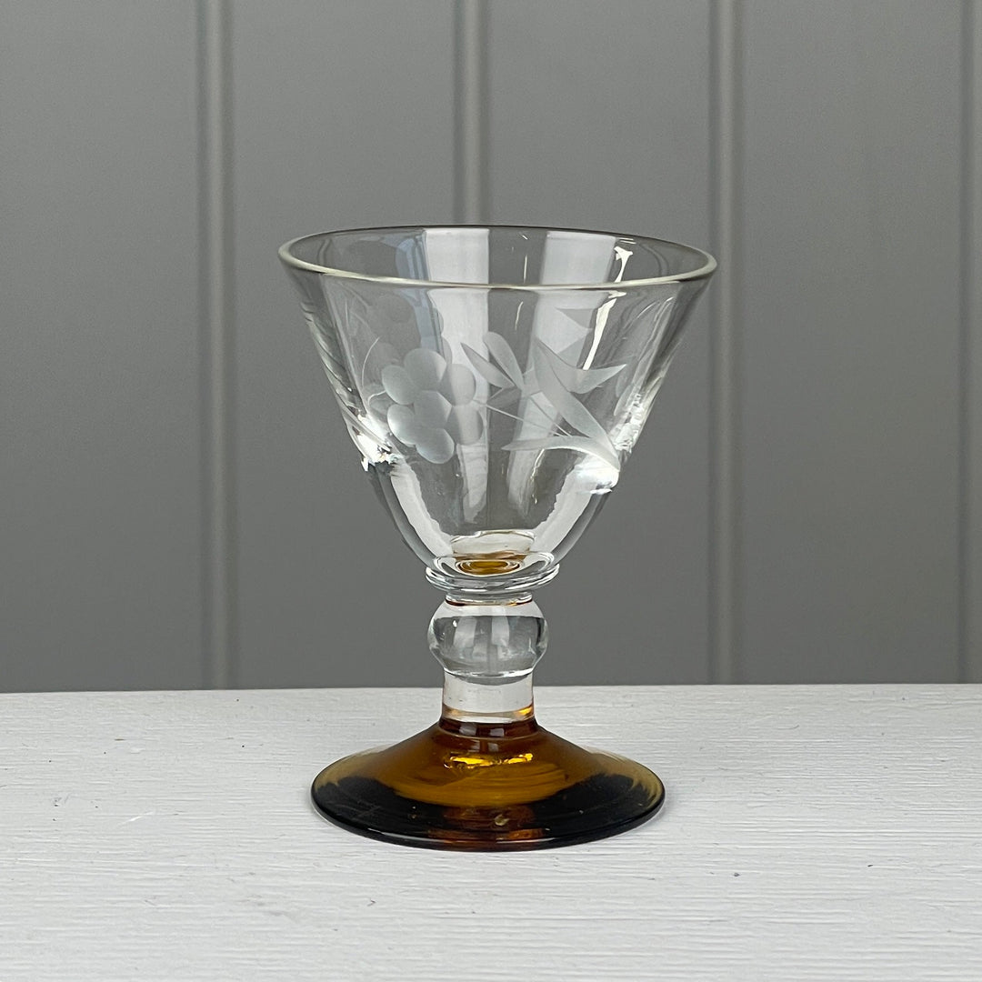 Snapseglas fra Kastrup glasværk - Frk. Rose